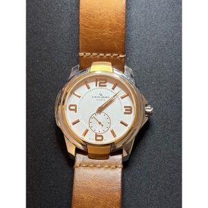Louis Arden Quartz Watch Mens Brown Leather Strap LA2047M Luxury Casual